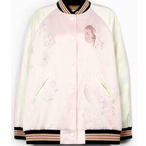 Coach Collection Oversized Bandana Varsity bomber Jacket, Embroidered Size M NEW